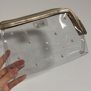New Shiseido clear PVC cosmetic makeup pouch makeup bag/ cosmetic travel bag